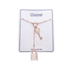 Lock & Key Simulated Moonstone Necklace.