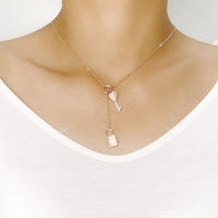 Lock & Key Simulated Moonstone Necklace.