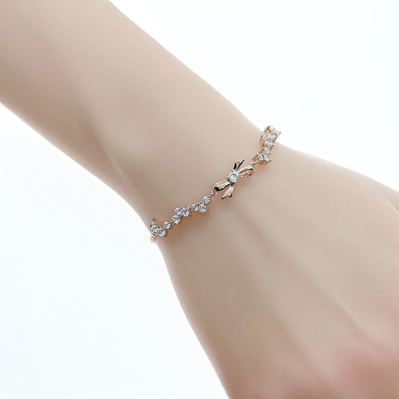 Ribbon Cubic Zirconia Bracelet - CHOMEL