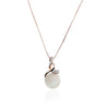 Round Simulated Moonstone Necklace.