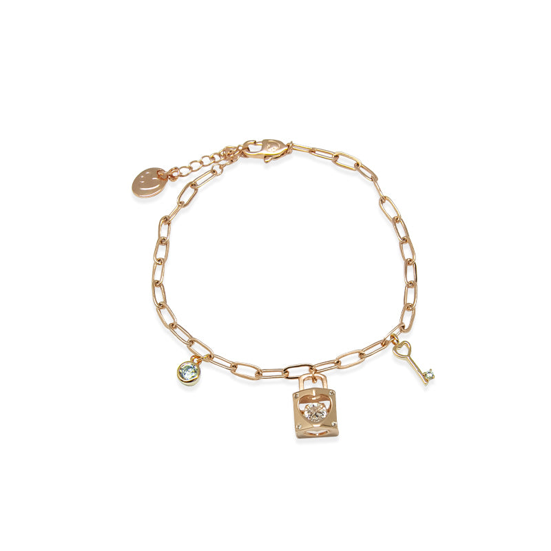 Heart Lock Charm Bracelet - CHOMEL