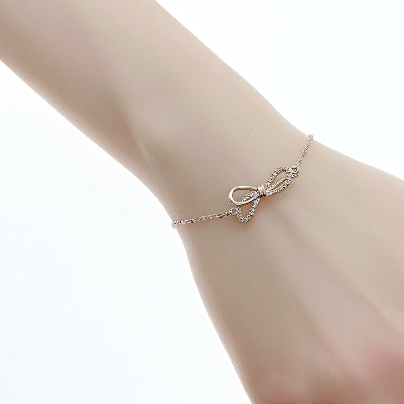 Ribbon Cubic Zirconia Bracelet - CHOMEL