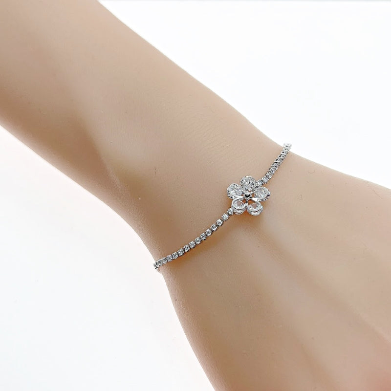 Flower Cubic Zirconia Bracelet - CHOMEL