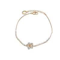 Flower Cubic Zirconia Bracelet.