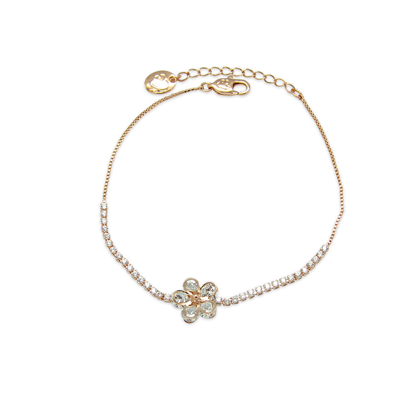 Flower Cubic Zirconia Bracelet.