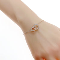 Interlocking Circles Cubic Zirconia Bracelet - CHOMEL