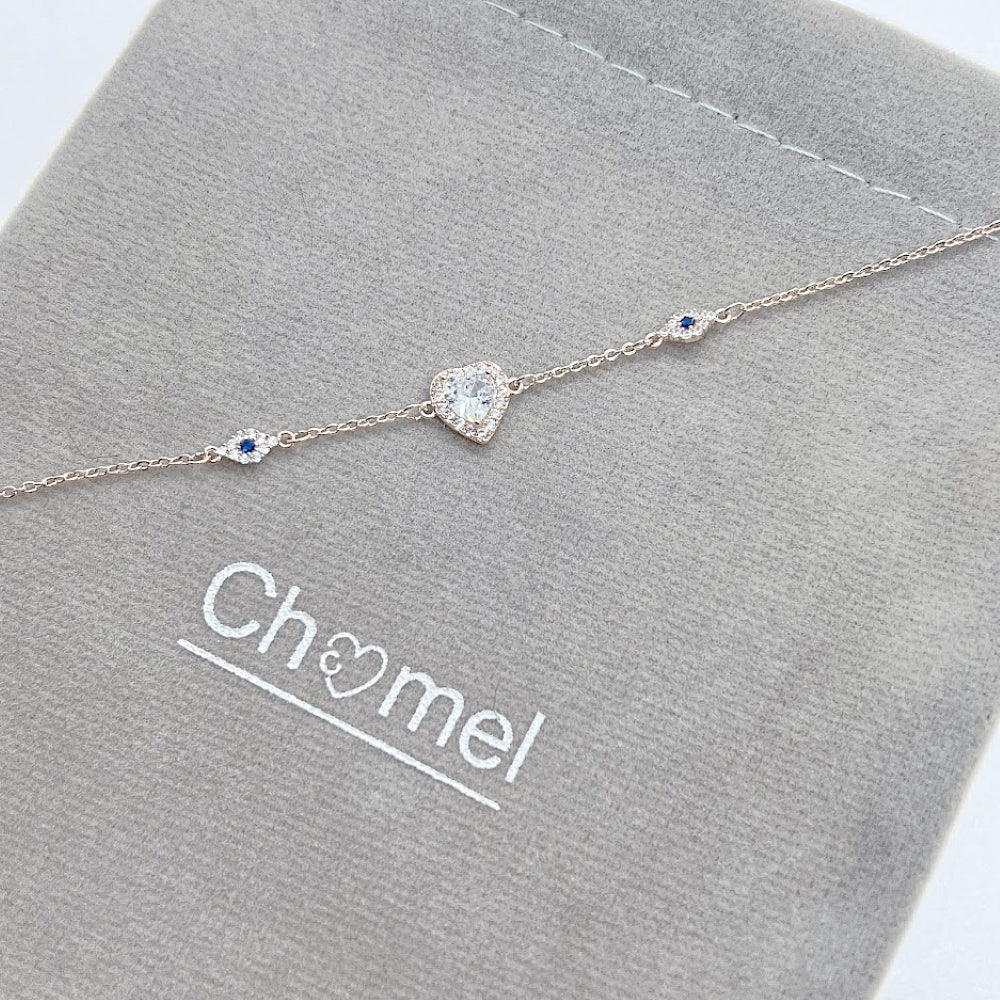 Heart Cubic Zirconia Bracelet - CHOMEL