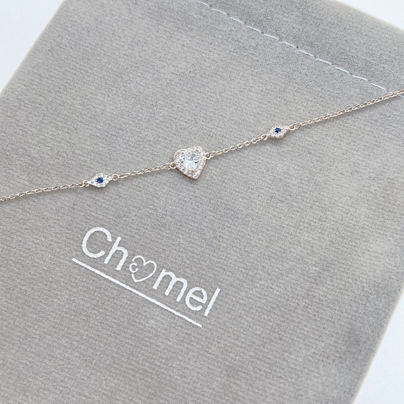 Heart Cubic Zirconia Bracelet - CHOMEL