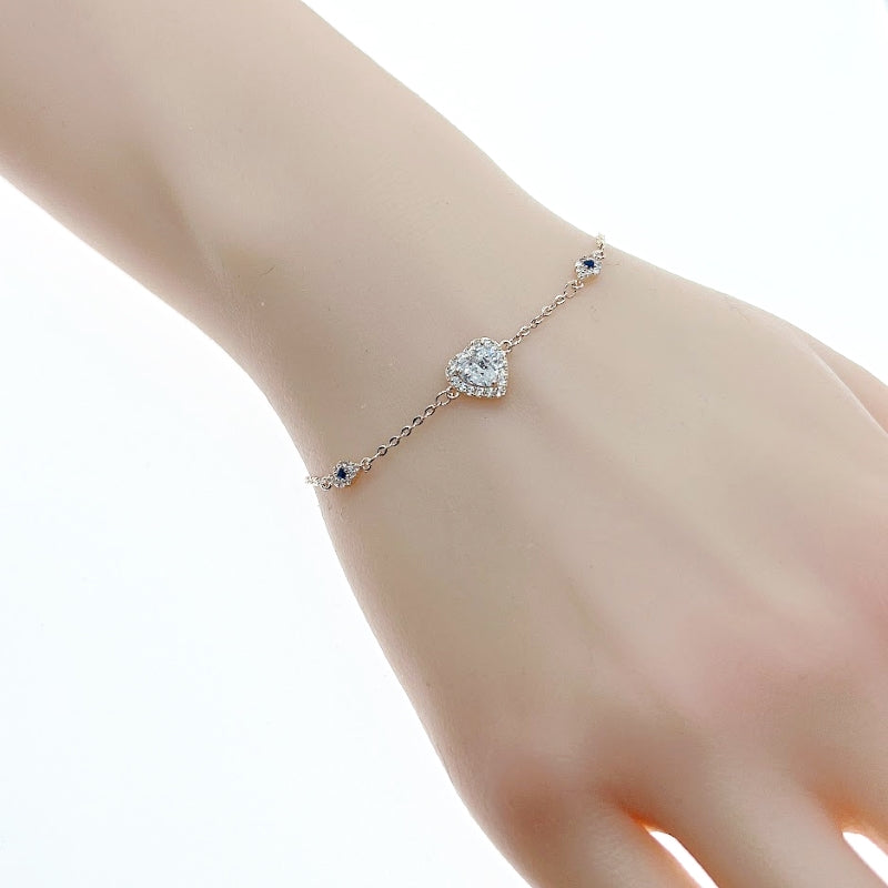 Heart Cubic Zirconia Bracelet - CHOMEL