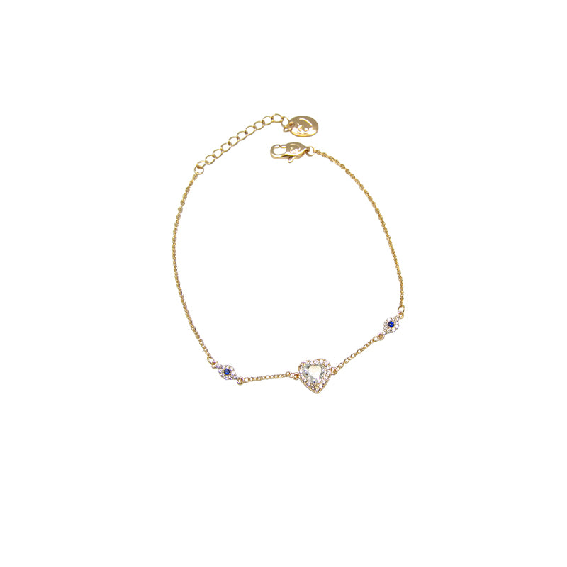Heart Cubic Zirconia Bracelet - CHOMEL