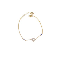 Heart Cubic Zirconia Bracelet - CHOMEL