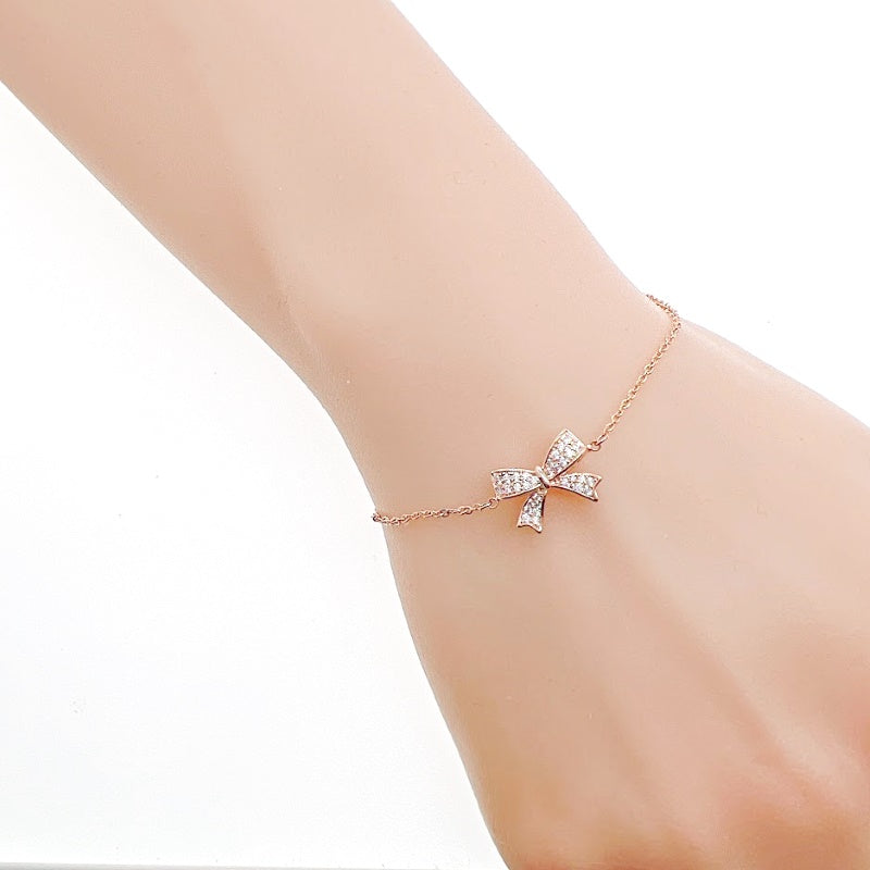 Ribbon Cubic Zirconia Bracelet - CHOMEL