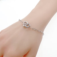 Interlocking Heart Cubic Zirconia Bracelet - CHOMEL