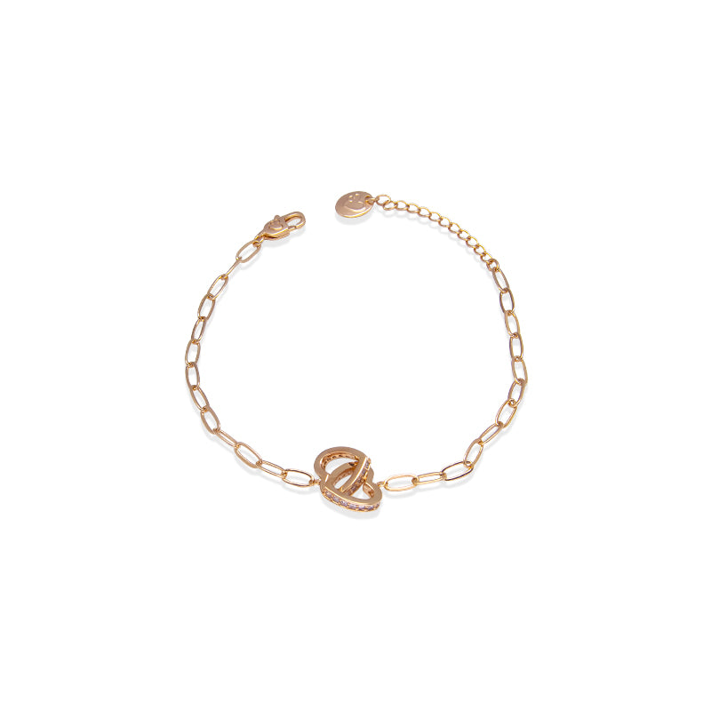 Interlocking Heart Cubic Zirconia Bracelet - CHOMEL