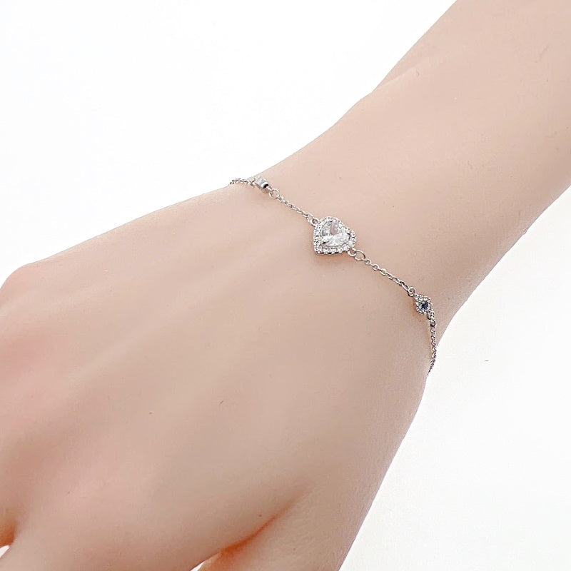 Heart Cubic Zirconia Bracelet - CHOMEL