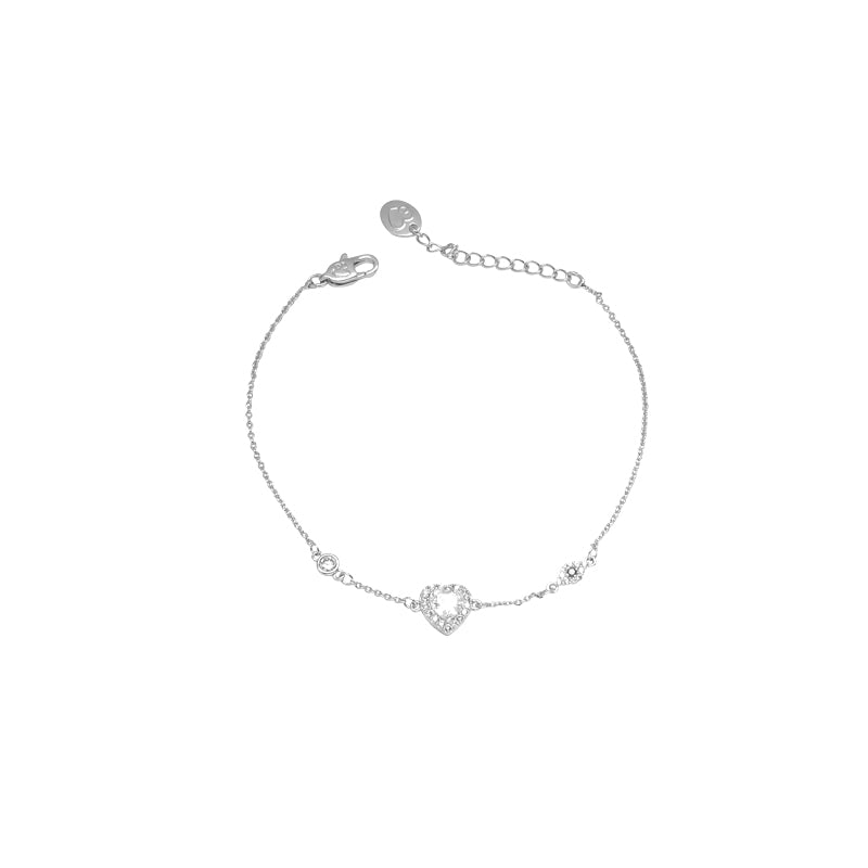 Heart Cubic Zirconia Bracelet - CHOMEL