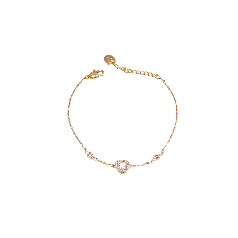 Heart Cubic Zirconia Bracelet - CHOMEL