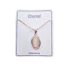 Oval Simulated Moonstone Necklace.