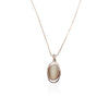 Oval Simulated Moonstone Necklace.