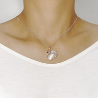Swan Simulated Moonstone Necklace.