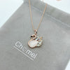 Swan Simulated Moonstone Necklace.