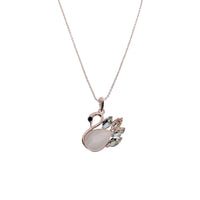 Swan Simulated Moonstone Necklace.
