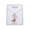 Butterfly Simulated Moonstone Necklace.