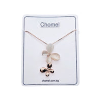 Butterfly Simulated Moonstone Necklace.
