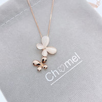 Butterfly Simulated Moonstone Necklace.