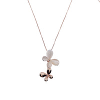 Butterfly Simulated Moonstone Necklace.