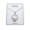Butterfly Simulated Moonstone Necklace.