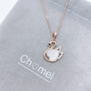 Swan Simulated Moonstone Necklace.
