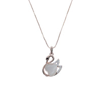 Swan Simulated Moonstone Necklace.