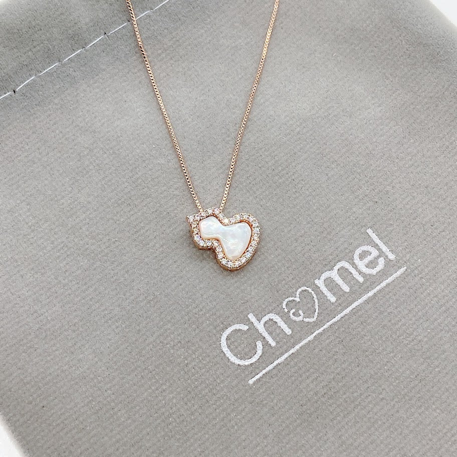 Hulu Simulated Mother of Pearl Necklace.