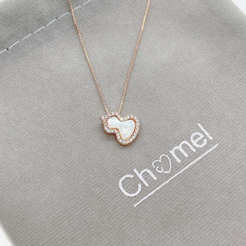 Hulu Simulated Mother of Pearl Necklace.