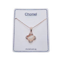 Flower Simulated Moonstone Necklace.