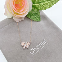 Butterfly Simulated Moonstone Necklace - CHOMEL