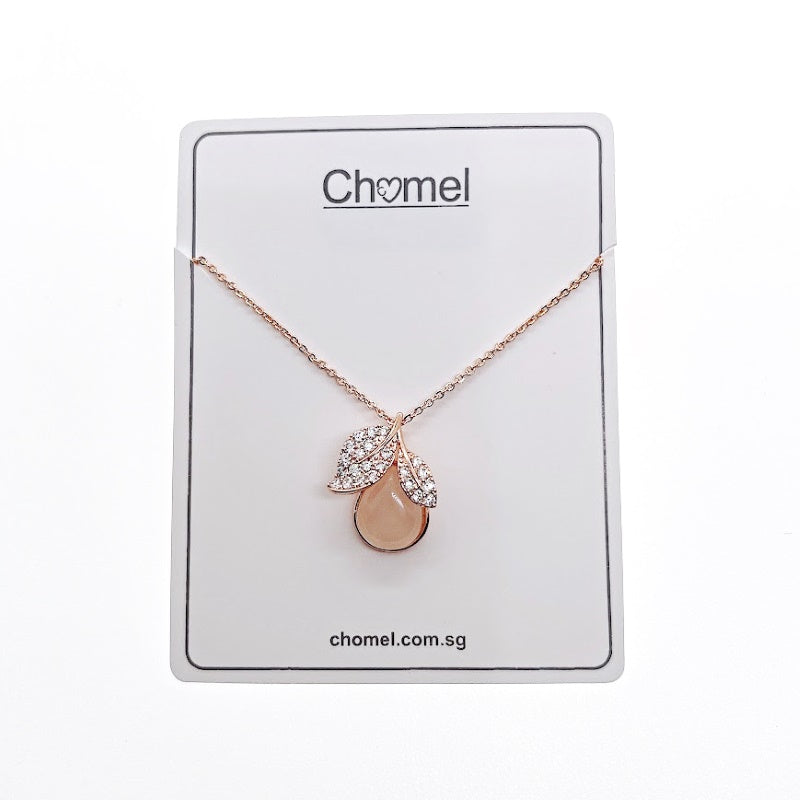 Teardrop Simulated Moonstone Necklace - CHOMEL