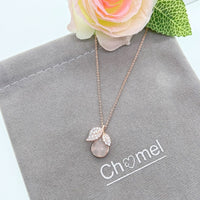 Teardrop Simulated Moonstone Necklace - CHOMEL