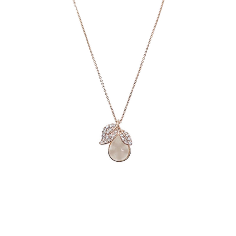 Teardrop Simulated Moonstone Necklace - CHOMEL