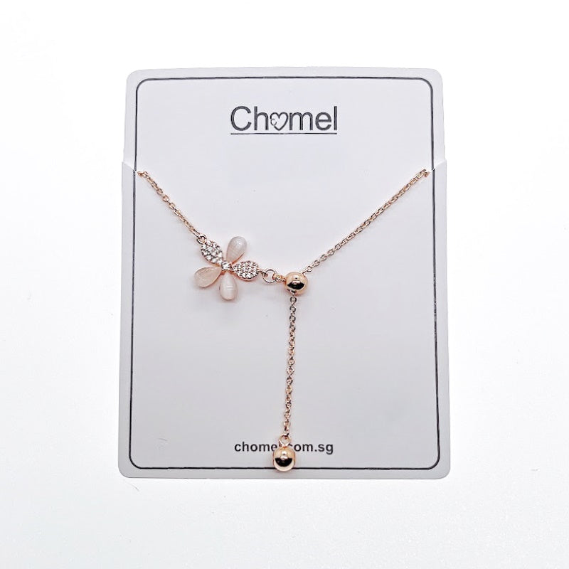 Flower Simulated Moonstone Necklace - CHOMEL