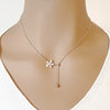 Flower Simulated Moonstone Necklace - CHOMEL