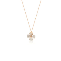 Clover Leaf Simulated Moonstone Necklace - CHOMEL