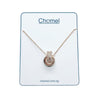 Interlocking Ring Cubic Zirconia Necklace.