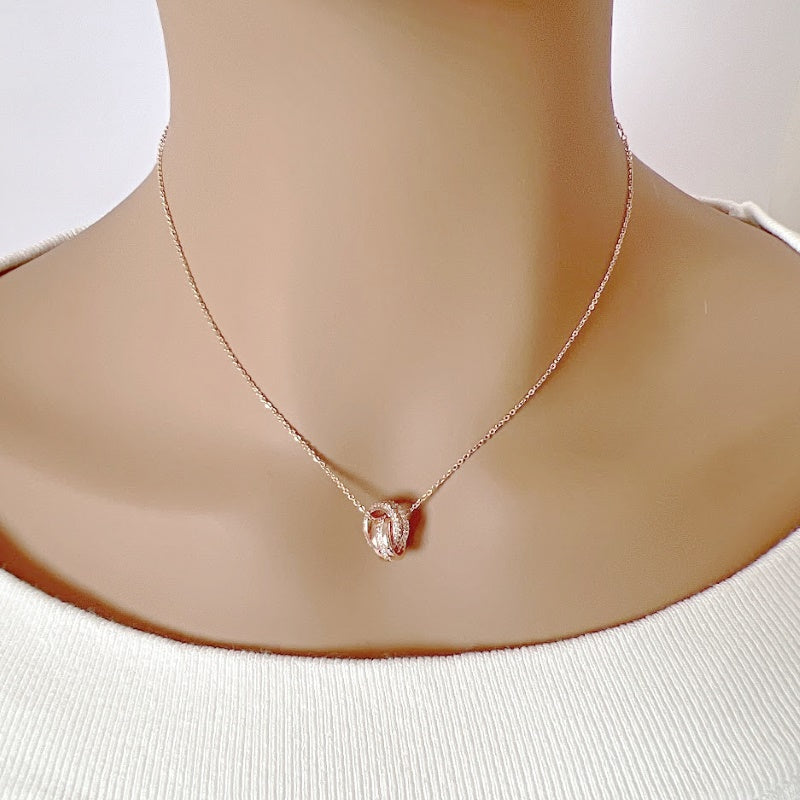 Interlocking  Cubic Zirconia Necklace - CHOMEL