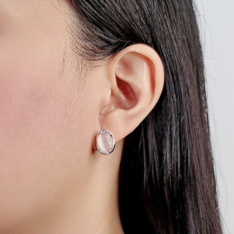 Simulated Moonstone Earrings.