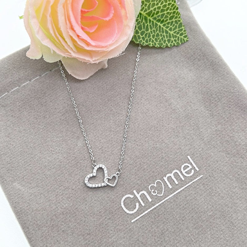 Heart Cubic Zirconia Necklace - CHOMEL