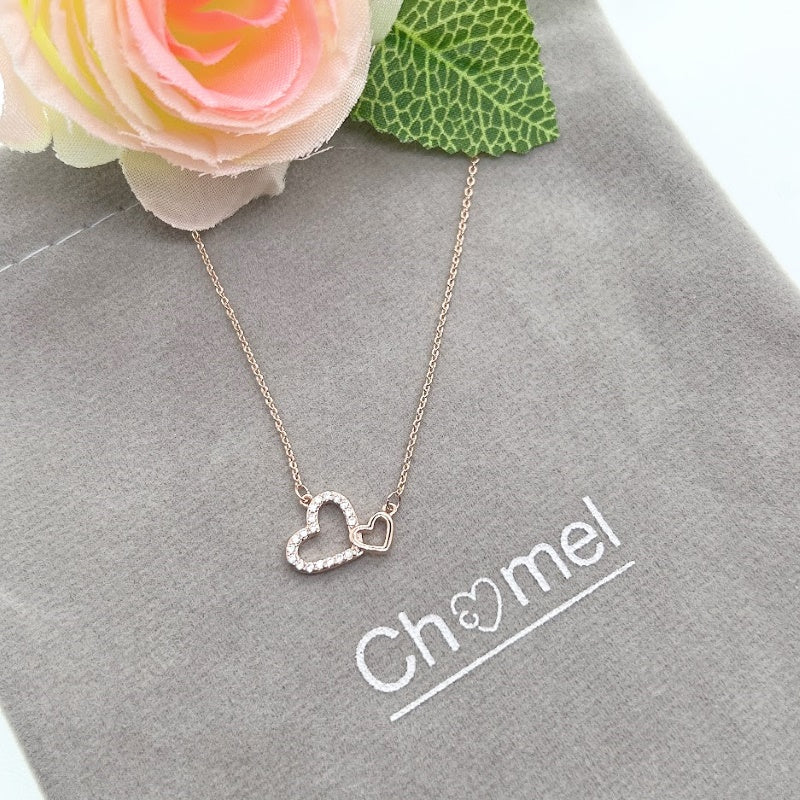 Heart Cubic Zirconia Necklace - CHOMEL