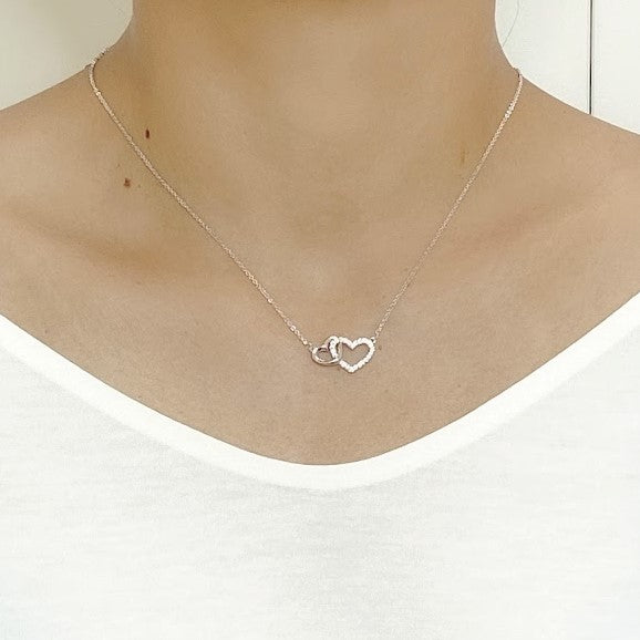 Heart Cubic Zirconia Necklace.