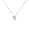 CHOMEL Cubic Zirconia Moon & Star Rosegold Necklace